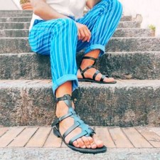 Men leather sandals made - sandals,
