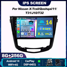8GB+256GB Per Nissan X-Trail T32 Qashqai J11 T31 J10 Autoradio Android14 CarPlay