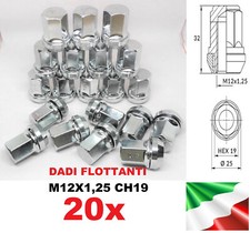 Kit 12x1 dadi - 12x1.25, ruota