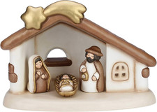 - Presepe Completo Set Capanna: Sacra Famiglia - Versione Bianca - Statuine Pres
