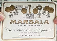 ETICHETTA di MARSALA VINO MARSALA Cav. FRANCESCO GRIGNANO vecchio superiore-1195