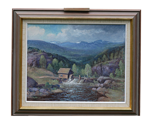 Quadro olio paesaggio - quadro, montano