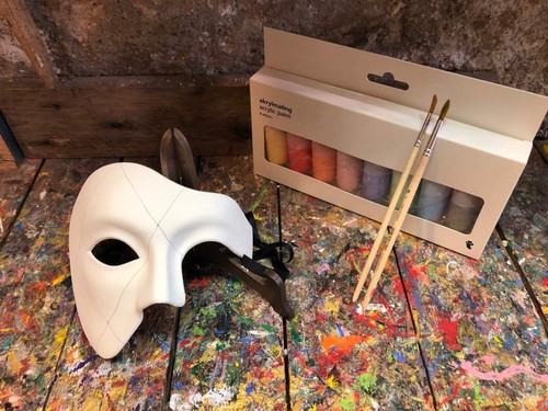 Eye mask veneziana bianca - , da