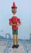 Pinocchio Snodabile Alto 35Cm Legno Dipinto A MANO anni 50' 60' COLLEZIONE BELLO