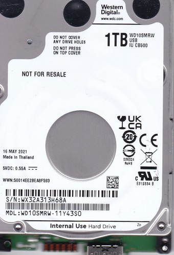 Wd10smrw 11y43s0 wx32a3 - wd10smrw-11y43s0, s/n: