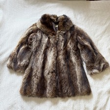 Splendida giacca cappotto vera pelliccia vintage taglia 12-14