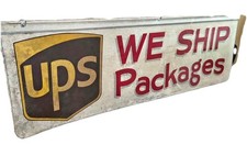 Insegna In Legno UPS Rara