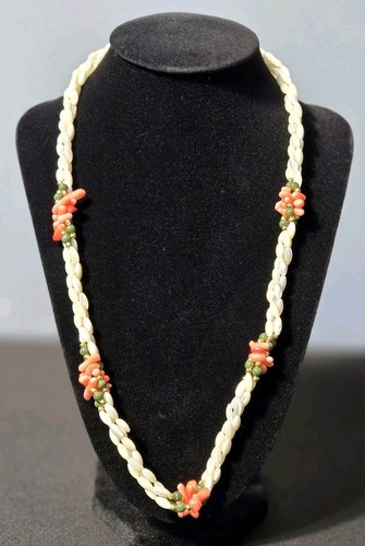 Collana vintage giada corallo