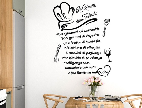Adesivi murali frasi cucina