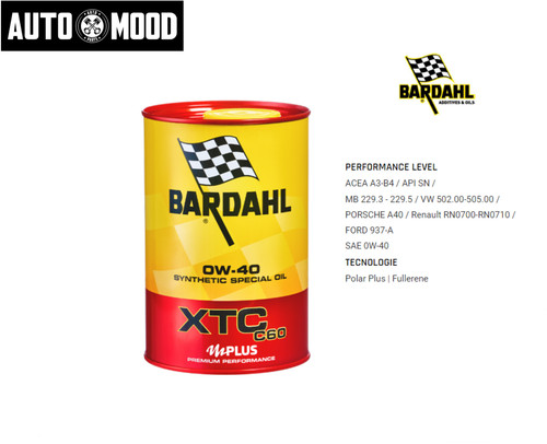 Bardahl xtc c60 0w40 - xtc, olio