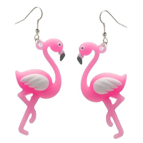Grandi orecchini retrò rosa - retrò,