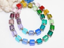 Collana catena cubo cubo vetro