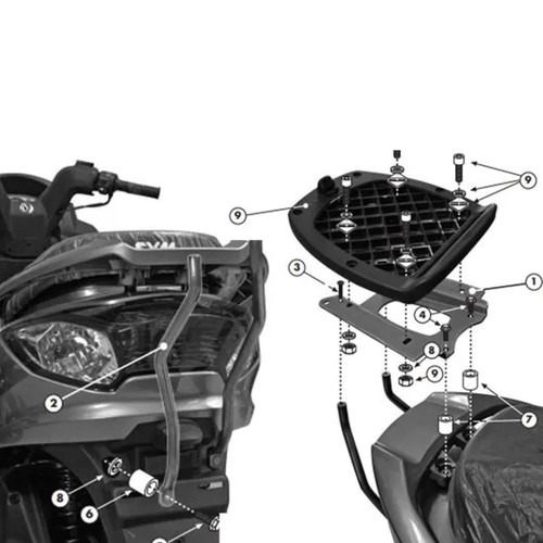 Kit attacchi kappa per sym - kit,