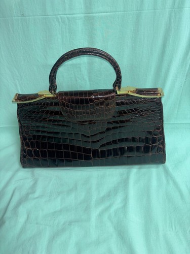 Borsa vintage vero coccodrillo