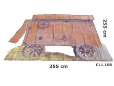 SCENOGRAFIA TEATRALE DIPINTA A MANO INIZIO SECOLO GRANDE FONDALE TEATRO CL1.108