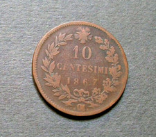 10 centesimi 1867  segno di