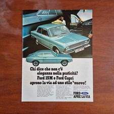 1969 Ford 15M + Capri - Original AD Advertising Pubblicità Vintage