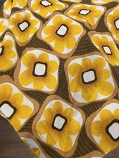 Coppia di tende originali vintage retrò metà secolo tessuto anni '60 135l 110w