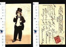 BELLISSIMO BAMBINO BIONDO VESTITO CON IL FRAC - BEN CONSERVATA - 27829