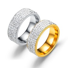 Anello Uomo Donna Con Strass