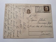 Intero postale 1934 Italia Firenze Torino 30c Annullo Maggio Musicale Fiorentino