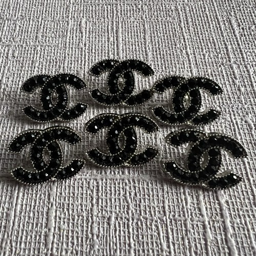Bottoni argento nero chanel - bottoni,