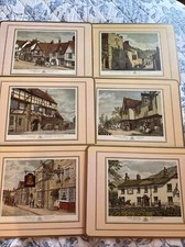 Pimpernel Tovagliette Inns Inglese Sughero Fondo Set di 6 Cornici Decorazione Parete