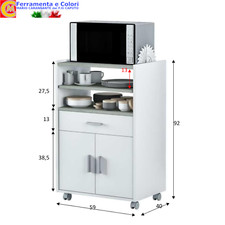 Carrello Da Cucina Bianco