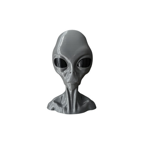Busto testa aliena grigio - , 6"