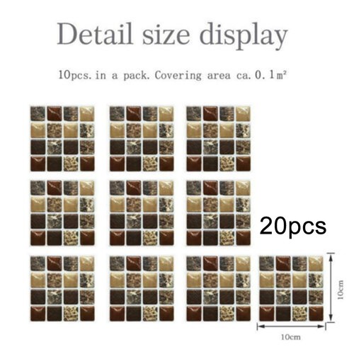 20pcs adesivo mosaico - adesivo,