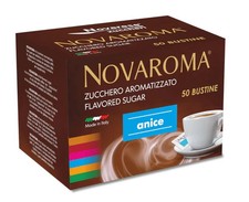 Novaroma | Zucchero aromatizzato al gusto Anice - 150 BUSTINE
