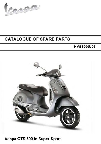 Piaggio vespa parts manual - parts,