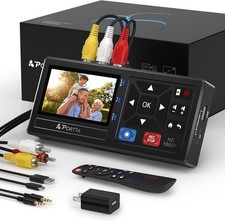 Convertitore da VHS a Digitale, Videoregistratore a Digitale con Telecomando, Compatibile