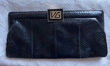 Borsa pochette nera pitone - pochette,