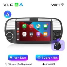Autoradio Fiat 500 2007-2015 1G+32GB CarPlay-AndroidAuto Wireless + Retrocamera.