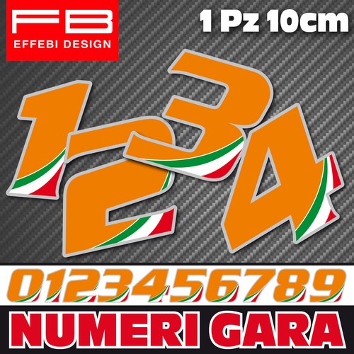 Adesivo sticker numeri gara - numeri,