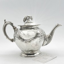 Antica Teiera inglese in argento silver plated sheffield caffettiera epoca 800 G