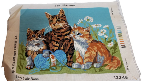 Raro vintage needlepoint - vintage,