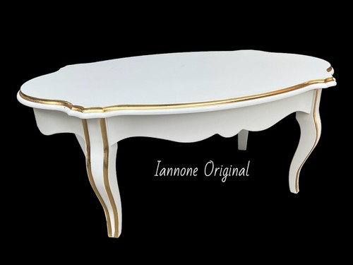 Tavolino bianco foglia oro - tavolino,