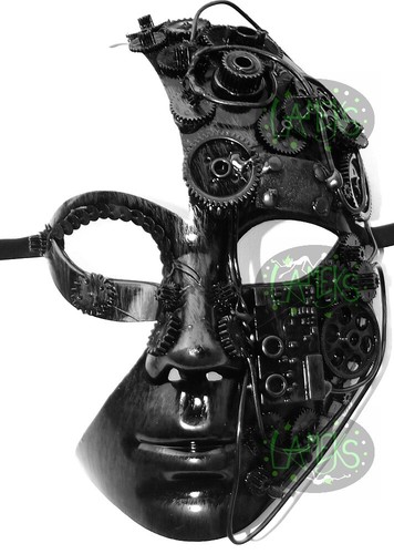 Maschera mezzoviso steampunk - maschera,