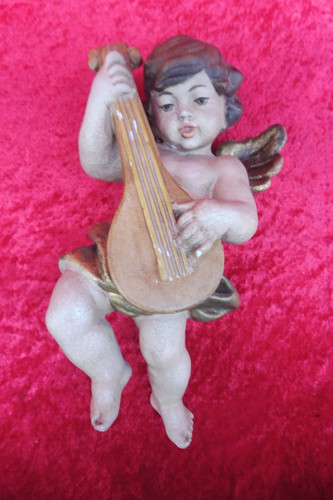 Statua legno angelo - statua, putti