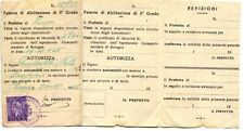 H90 - Patente di abilitazione II grado 1946 con M.D.B.  6 Lire luogotenenza   