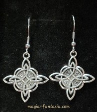 Orecchini Nodo Della Strega in Acciaio