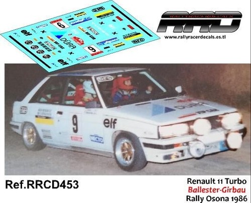 Decal calca renault 11 - decal/calca,