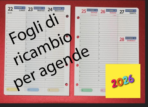 Agenda ricambio ricarica - agenda,