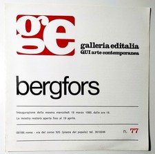 BERGFORS Marzo Aprile 1980 -