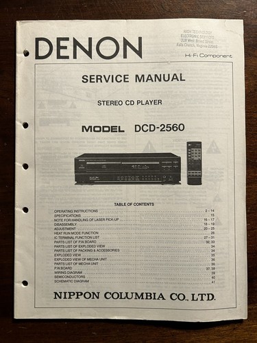 Denon model dcd - denon,