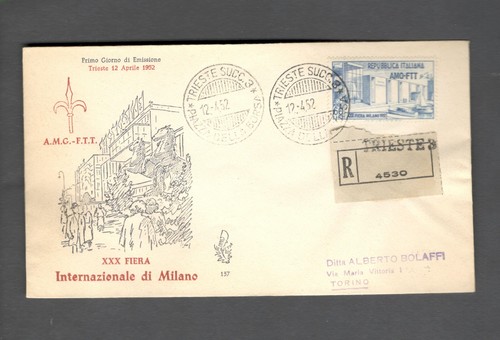 1952 fdc italia trieste zona - fdc,