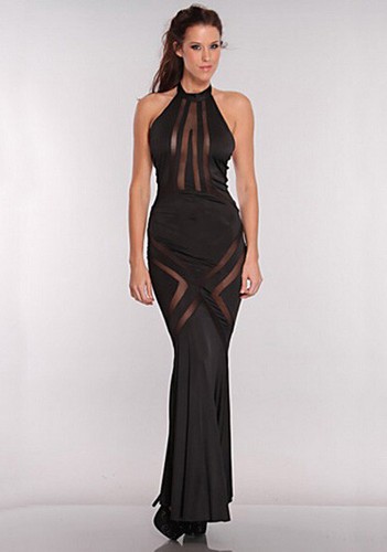Sexy vestito lungo cocktail - sexy, o