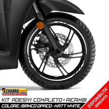 Adesivi Cerchi Honda SH 125 150 300 strisce adesive ruote BIANCO OPACO Rac 2